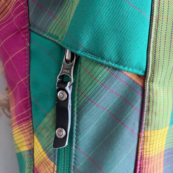 The North Face Women Jacket Size Large Colorblock Hooded Plaid Outdoor Y2K Core - Picture 6 of 16